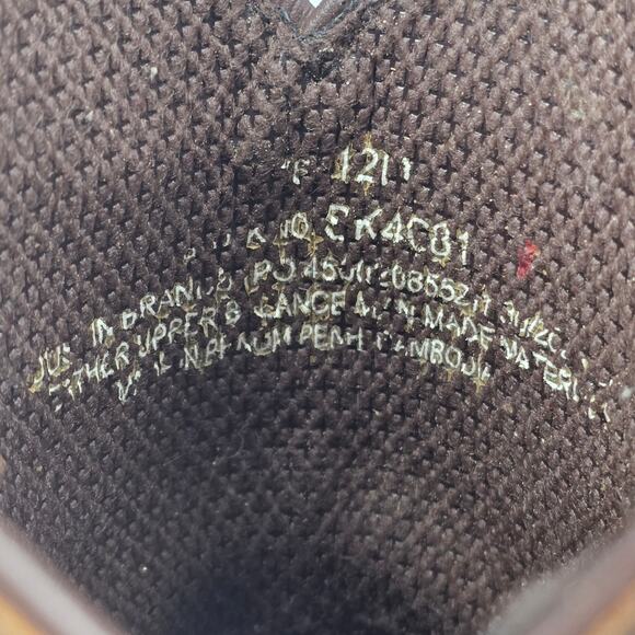 JUSTIN KIDS BROWN LEATHER WESTERN CATTLEMAN JR. BOOTS – SIZE 12 – FLAME STITCH - Picture 8 of 12